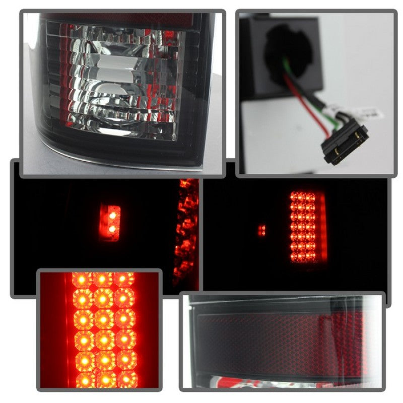 FR SPORT Spyder Ford F150 side 97-03/F250 Super Duty 99-07 LED Tail Lights Blk Smke...