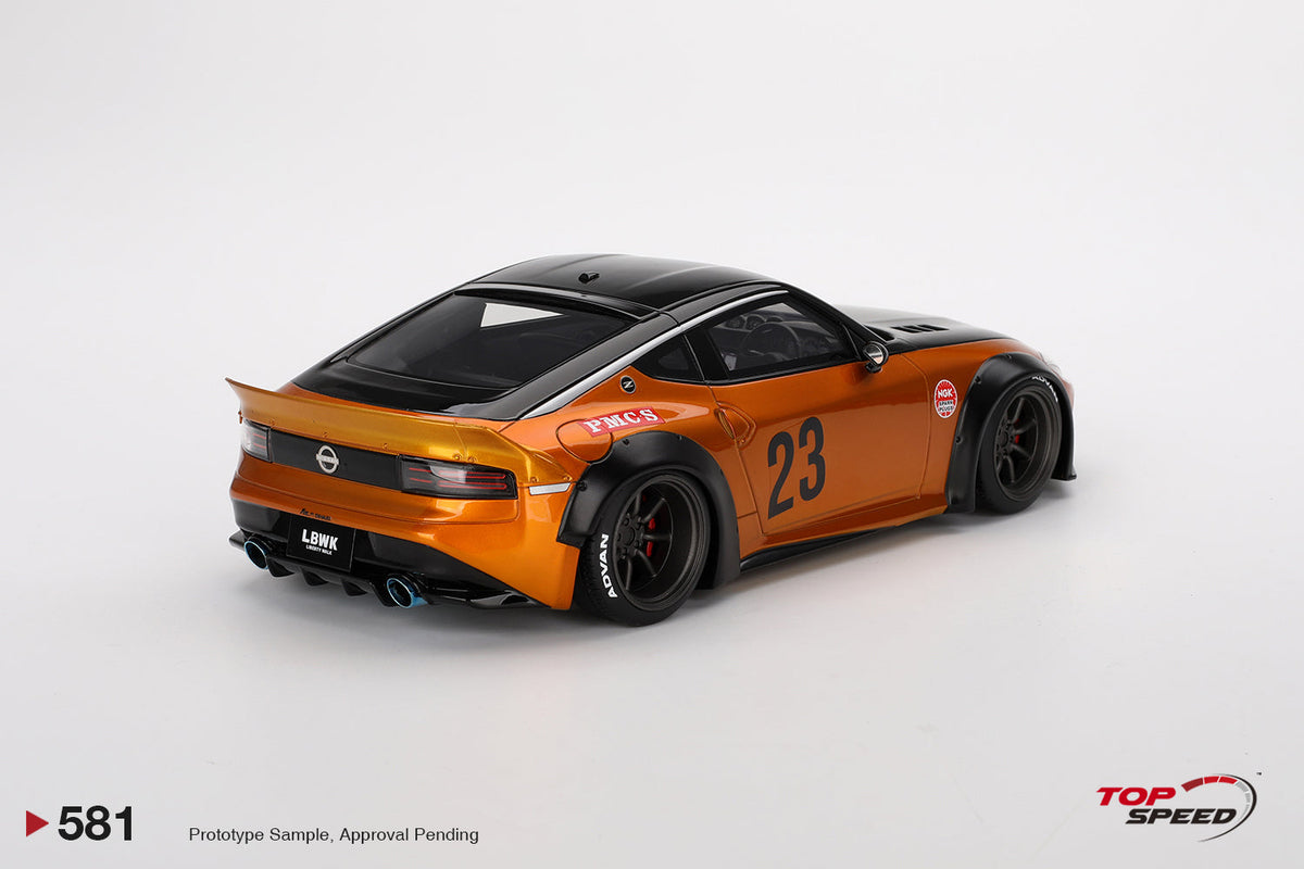 STM Diecast Topspeed 2023 Nissan Fairlady Z (RZ34) #23 LB Nation Works LB Gold 1:18 - View 2