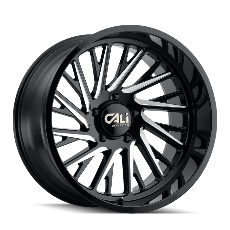 Cali Off-Road 9114 Purge 20x10 / 8x165.1 BP / -25mm Offset / 125.2mm Hub Gloss Black Milled Wheel 9114-2181BM