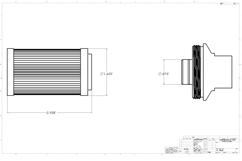 Aeromotive Stainless 40 Micron Filter Male AN-06