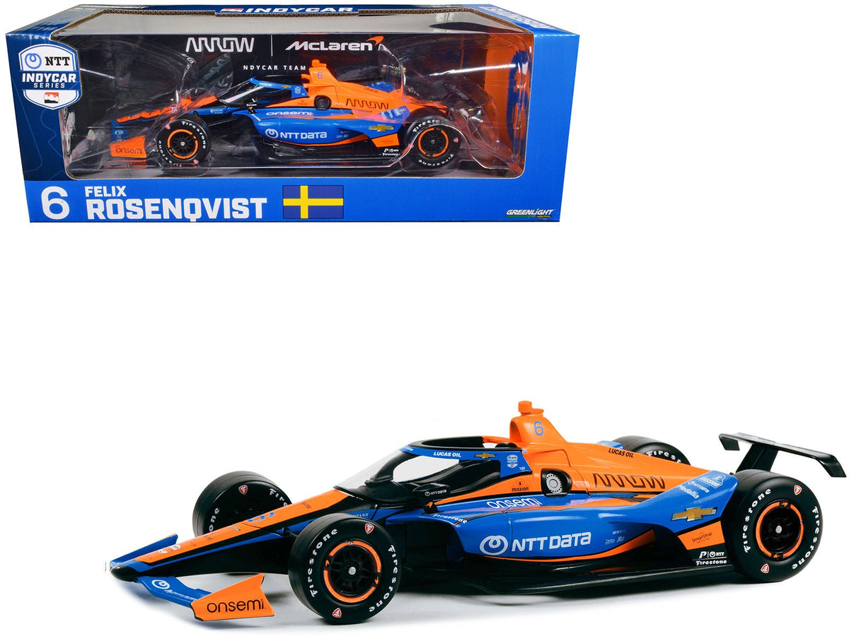 Rapid Vehicles Dallara IndyCar #6 Felix Rosenqvist "NTT DATA" Arrow McLaren "NTT IndyCar Series"...