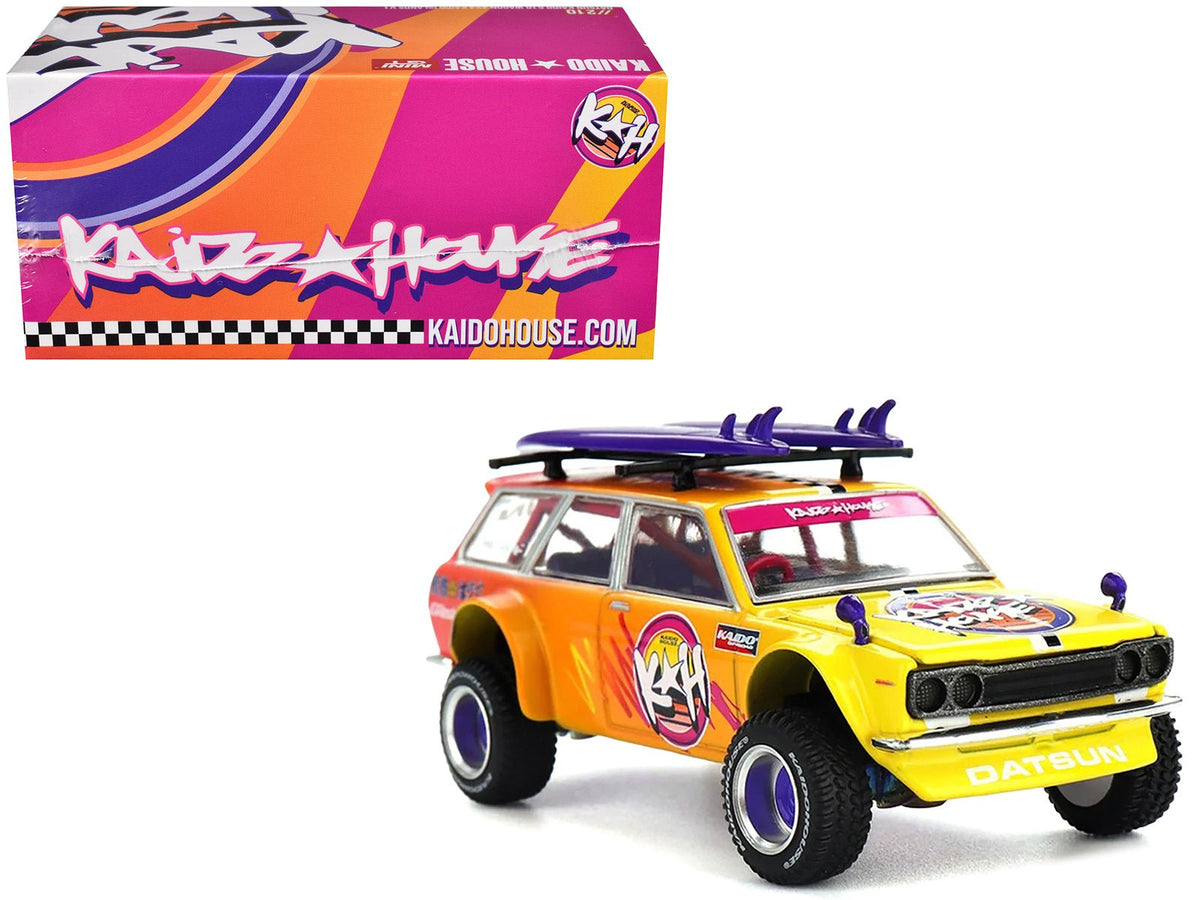 Rapid Vehicles Datsun Kaido 510 Wagon 4x4 RHD (Right Hand Drive) "Kaido Islands V1" Yellow to Red...