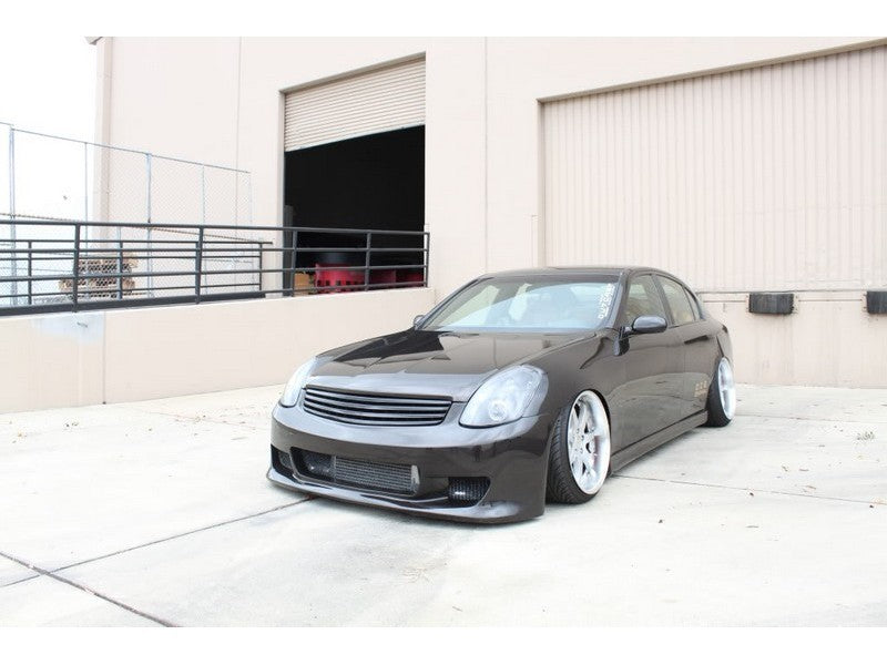 FR SPORT Spyder Infiniti G35 03-04 4DR Projector Halogen - LED Halo DRL Blk High H4...