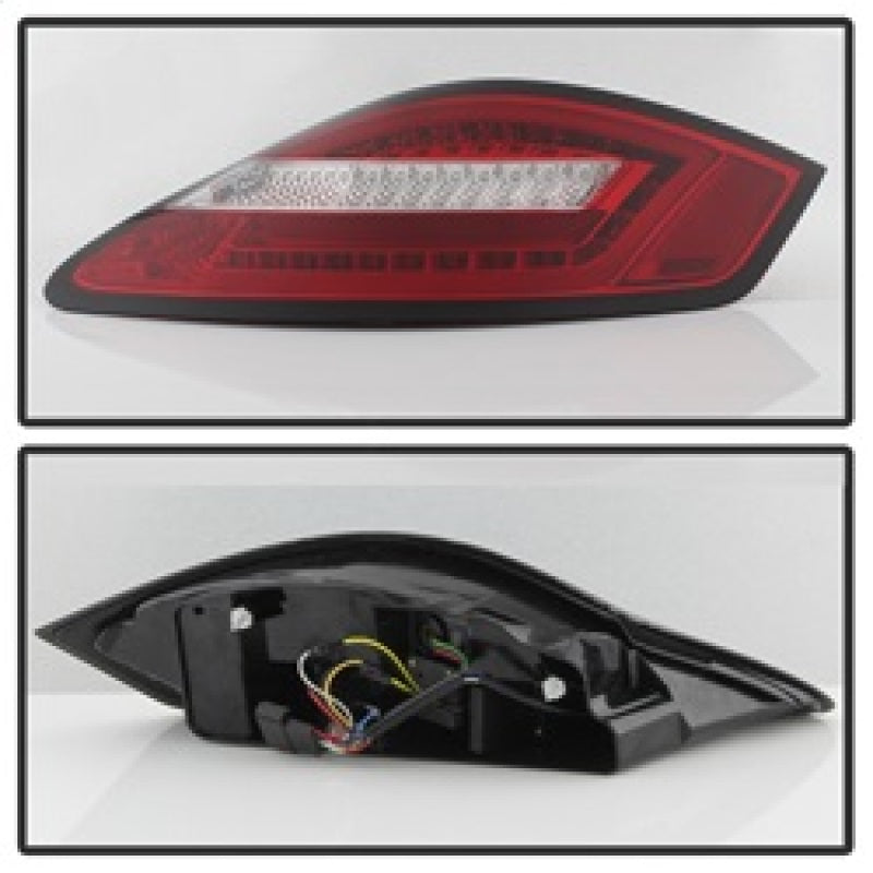 Spyder Porsche 987 Cayman 06-08 / Boxster 05-08 LED Tail Lights - Red Clear ALT-YD-P98705-LED-RC 5083173