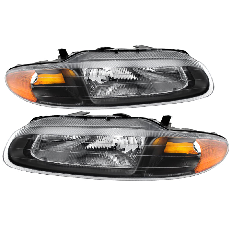 SPYDER Xtune Chrysler Sebring Convertible 96-00 Crystal Headlights Black HD-JH-CHRSE96-AM-BK 9025259