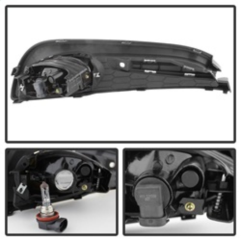 Spyder Honda Civic 2013-2014 4dr OEM Fog Light W/Switch Clear FL-HC2013-4D-C 5077745