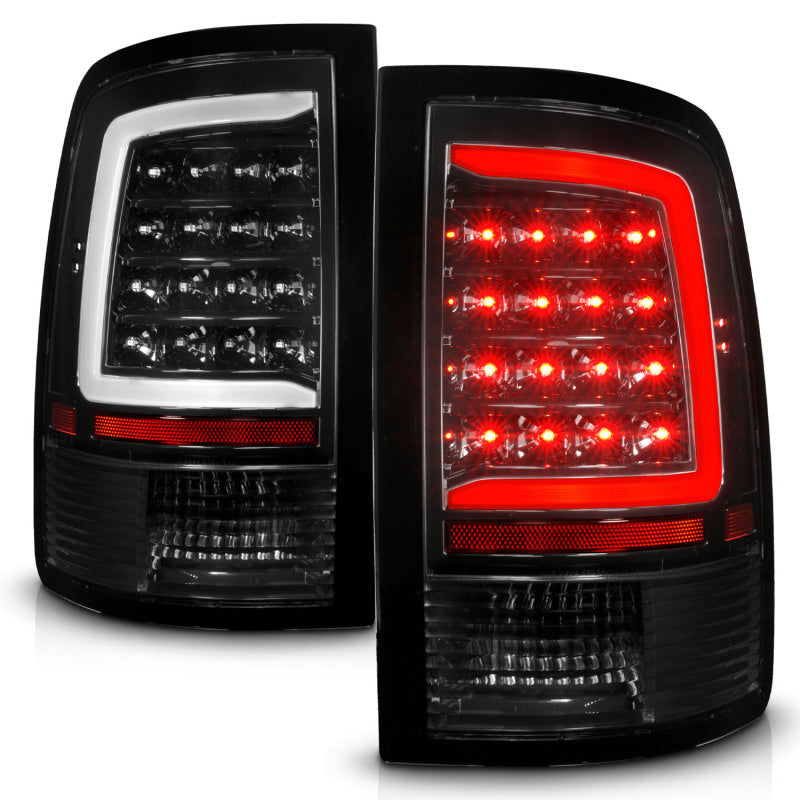 ANZO 09-18 Dodge Ram 1500 Full LED Tailights w/ Sequential Black Housing/Clear Lens 311452