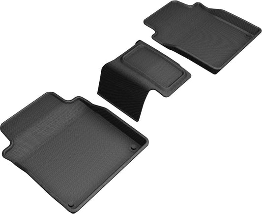 FR SPORT 3D MAXpider 2019-2020 Audi A8L Kagu 2nd Row Floormats - Black L1AD05021509