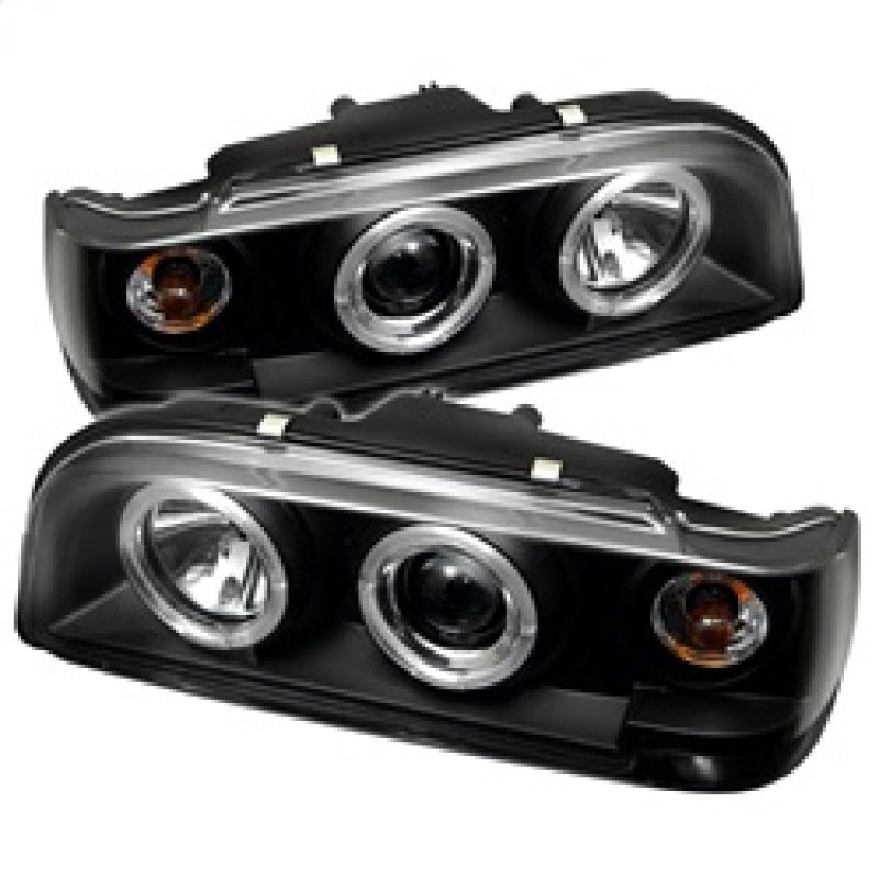 FR SPORT Spyder Volvo 850 93-97 Projector Headlights LED Halo Black High H1 Low H1...