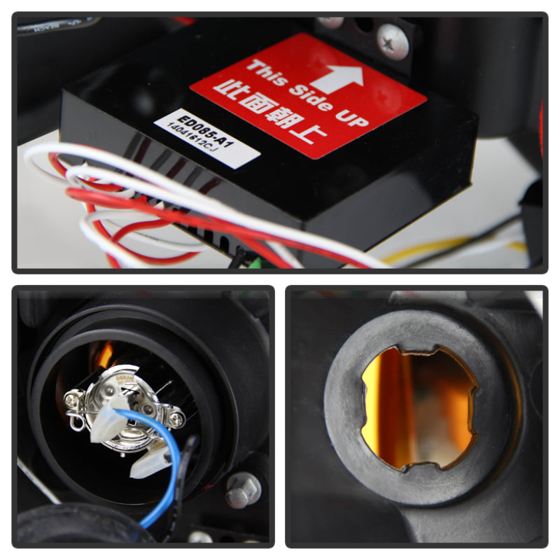 FR SPORT Spyder Ford Expedition 07-13 Projector Headlights Light Tube DRL Blk...