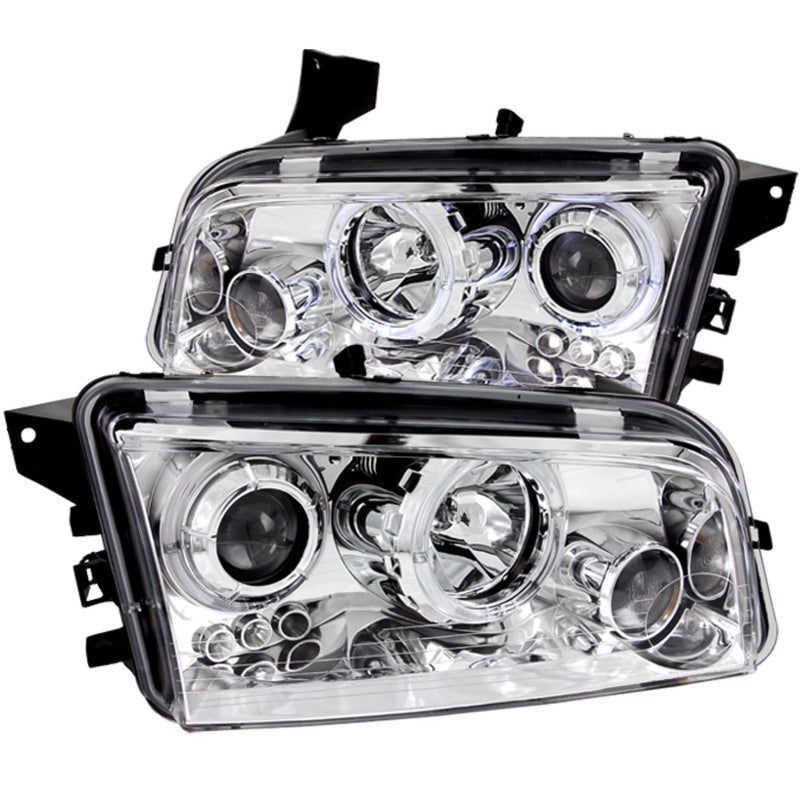 FR SPORT Anzo 2006-2010 Dodge Charger Projector Headlights w/ Halo Chrome