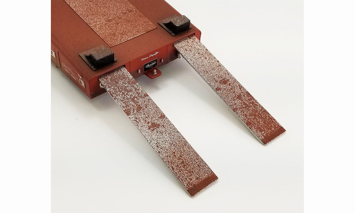 STM Diecast Acme 1970 Ford F-350 Ramp Truck Porkchop's Chop Shop Rusted Look Sports Red Primer...