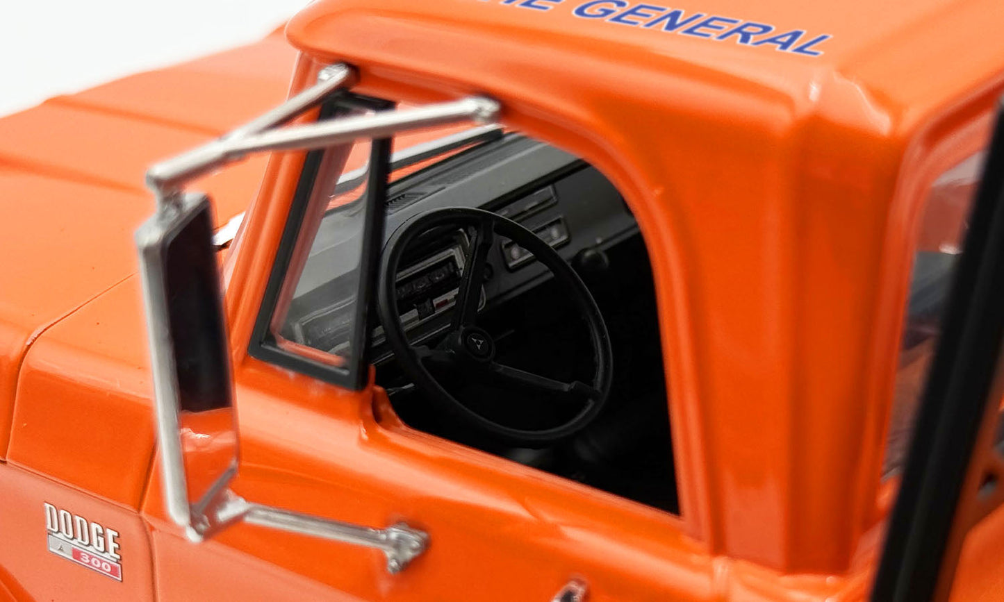 Acme 1970 Dodge D-300 Ramp Truck "The General" Orange 1:18