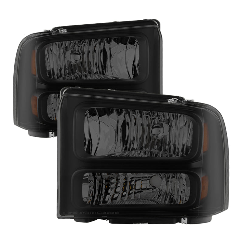 FR SPORT SPYDER Xtune Ford F250 F350 F450 Superduty Excursion 99-04 Headlights Black Smoked...