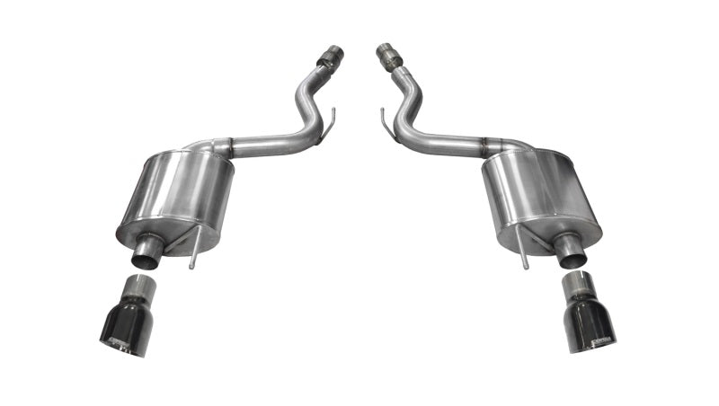 Corsa Performance 2015 Ford Mustang GT 5.0 3in Axle Back Exhaust Black Dual Tips