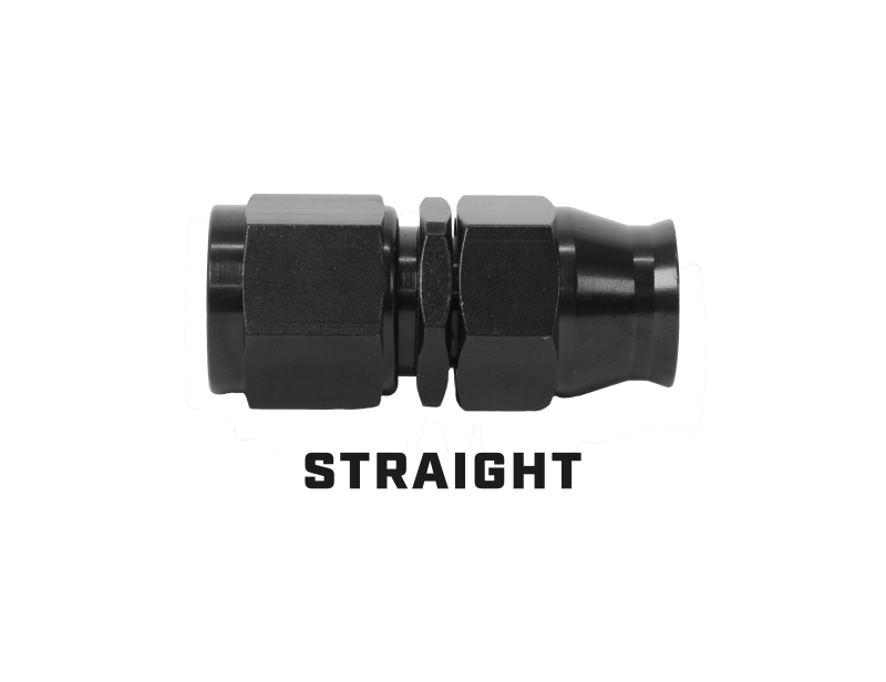 Aeromotive PTFE Hose End - AN-08 - Straight - Black Anodized 15353