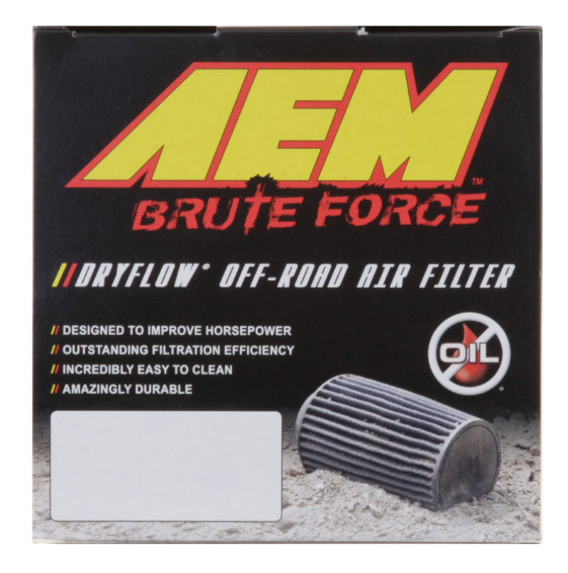 AEM Induction AEM Dryflow 3.5in. X 7in. Round Tapered Air Filter 21-2047BF
