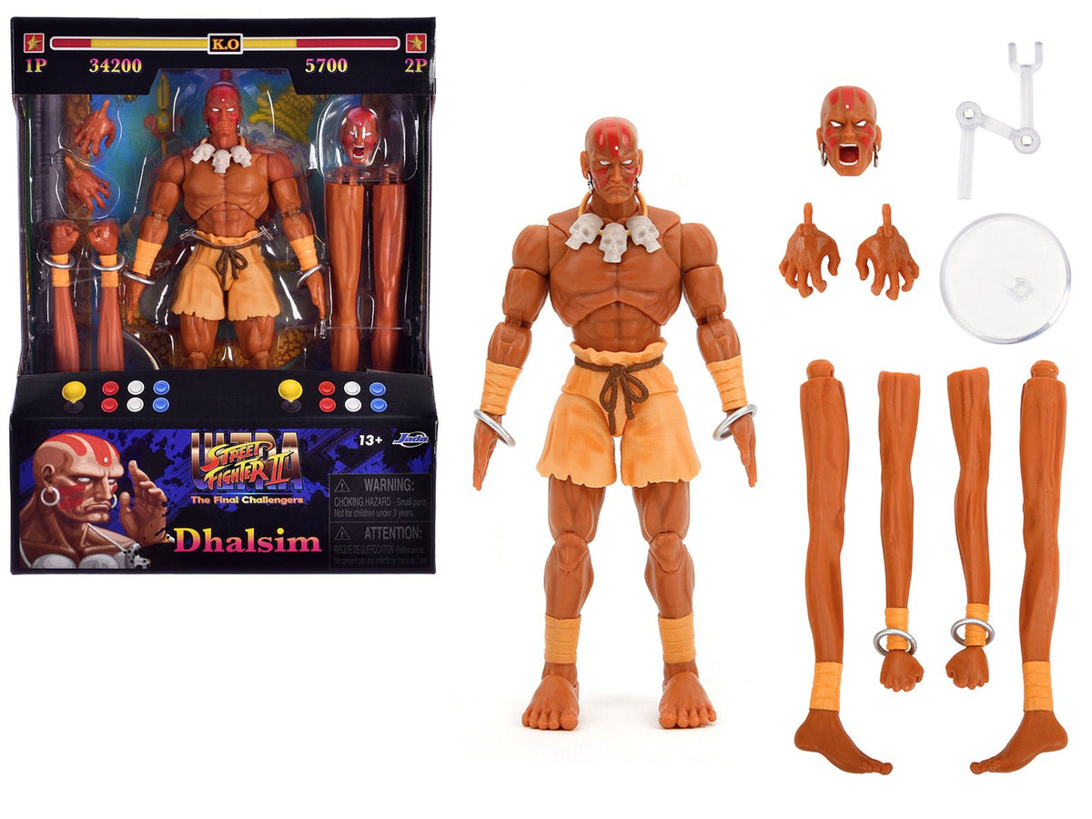 Rapid Vehicles Dhalsim 6" Moveable Figure with Alternate Head and Limbs "Ultra Street Fighter II:...