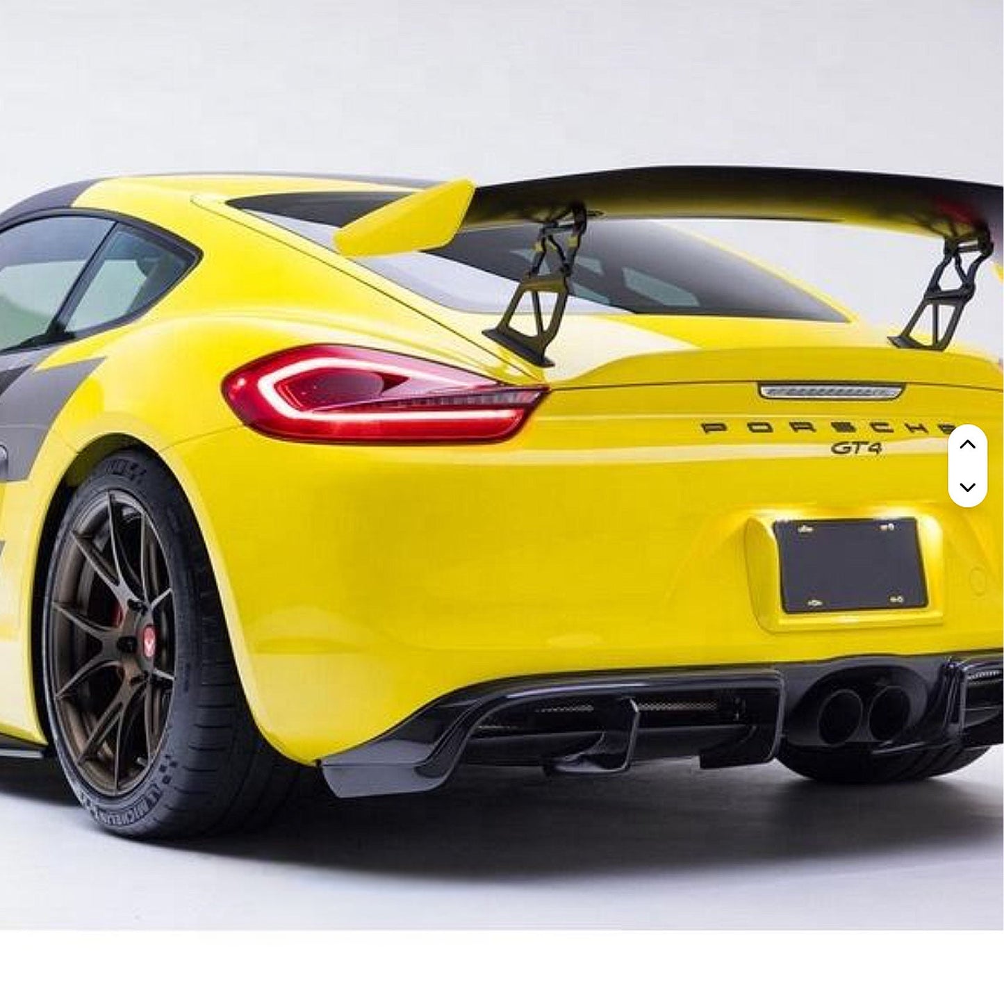 GT4 RS Style Carbon Fiber Rear Diffuser for Porsche Cayman 981