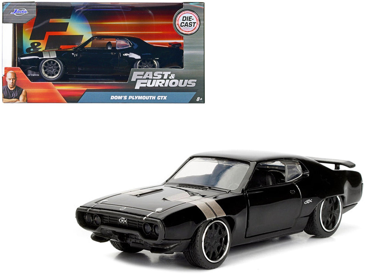 Rapid Vehicles Dom's Plymouth GTX Black with Silver Stripes Fast & Furious F8 "The Fate of the...