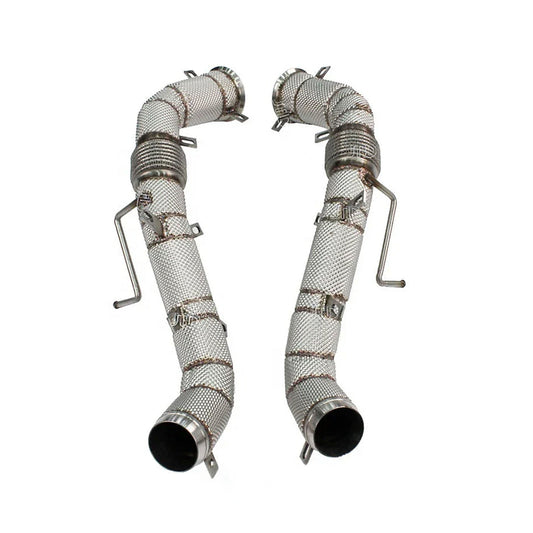 Bull Boost Performance 304 Stainless Performance Race Down Pipes for McLaren 570S 570GT - View 2