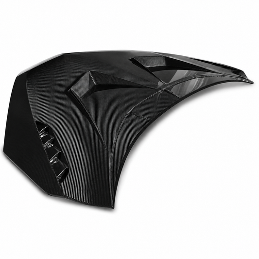 Aggressive Dry Carbon Fiber Hood for Lamborghini Revuelto
