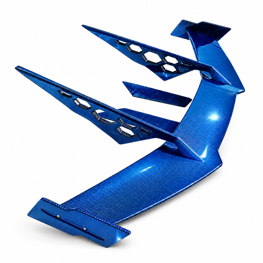 Upgrade Prepreg Blue Carbon Fiber Rear Spoiler Wing for Lamborghini Revuelto