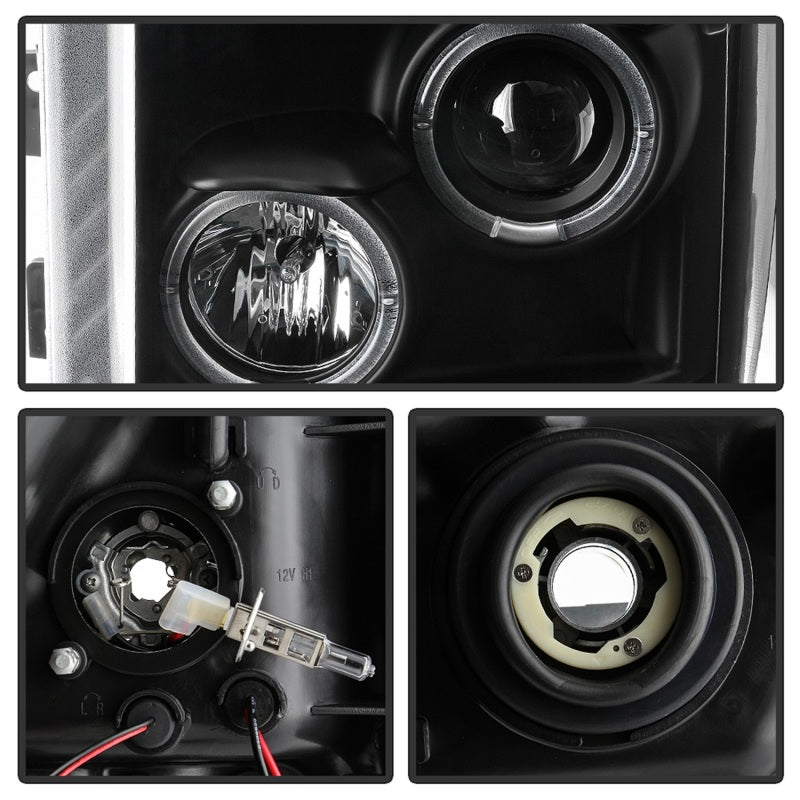 Spyder Ford Super Duty 11-16 Projector Headlights LEDHalo DRL All Black PRO-YD-FS11-HL-BKV2 5086013