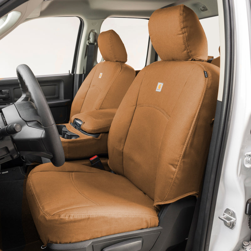 Covercraft 17-18 Ford F250+ Carhartt PrecisionFit Custom Second Row Seat Covers - Brown GTF637CABN