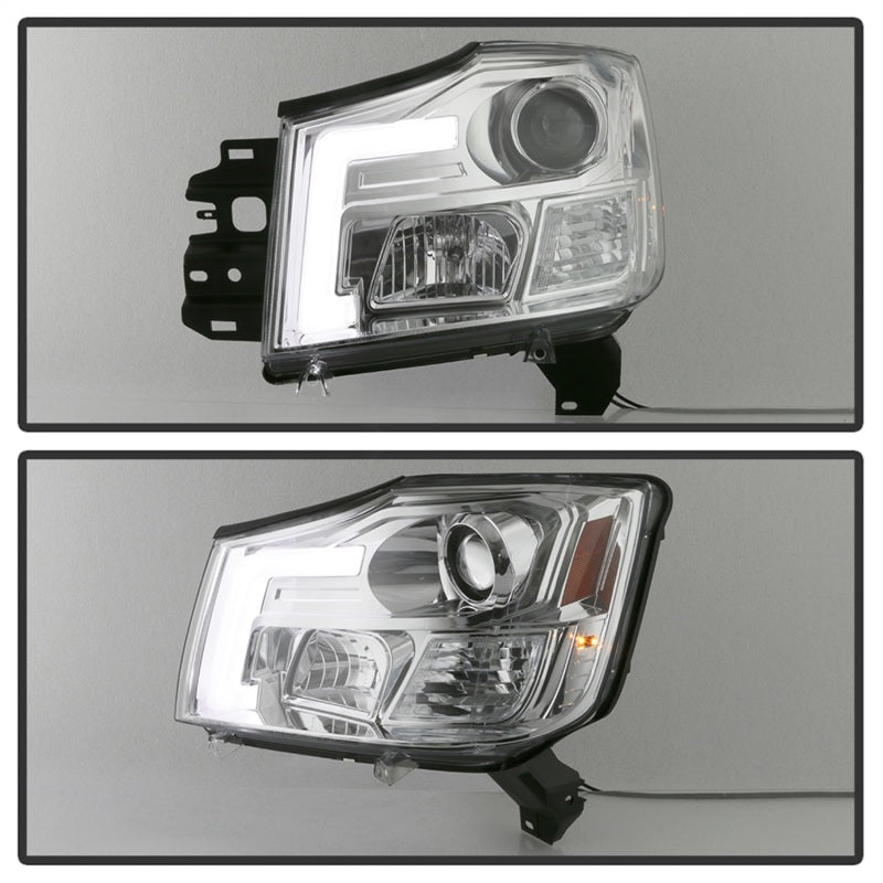 Spyder 04-15 Nissan Titan / 04-07 Nissan Armada V2 Projector Headlights - Chrome PRO-YD-NTI04-DRL-C 5085498