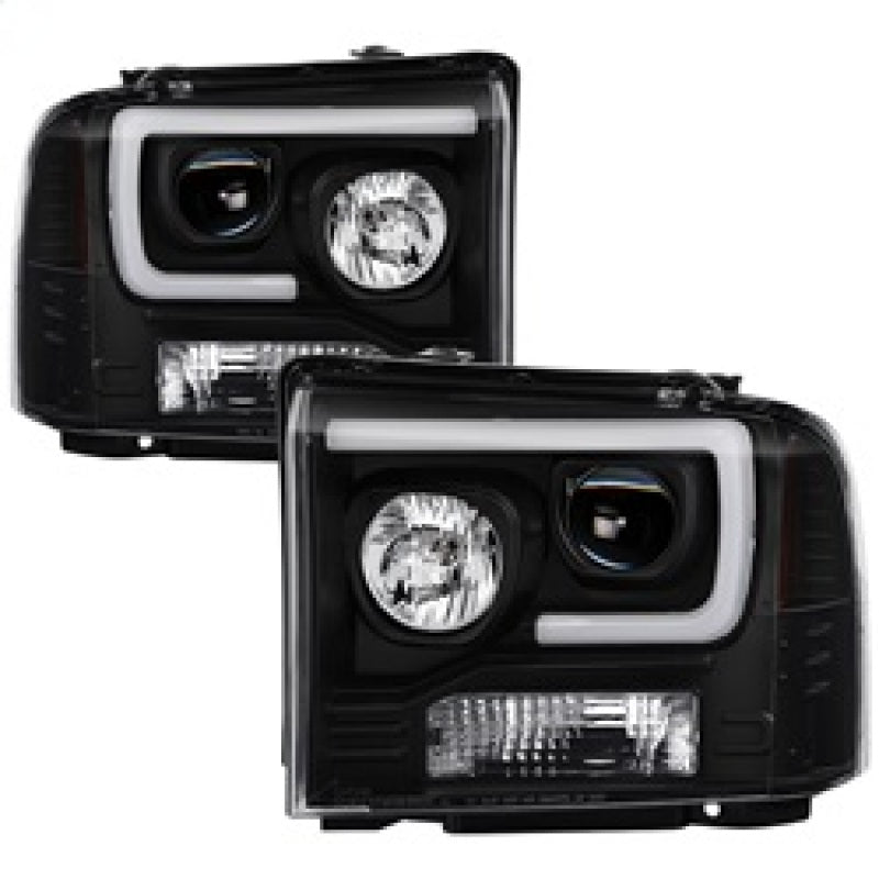FR SPORT Spyder Ford F250/350/450 05-07 Projector Headlights - Light Bar DRL LED - Black...