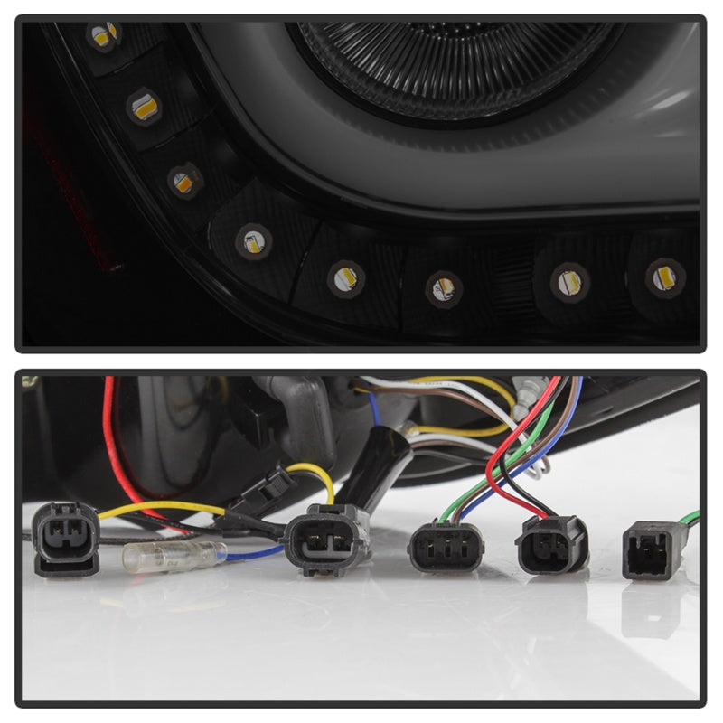 FR SPORT Spyder 16-18 Honda Civic 4 Door Light Bar LED Tail Lights - Black Smoke...