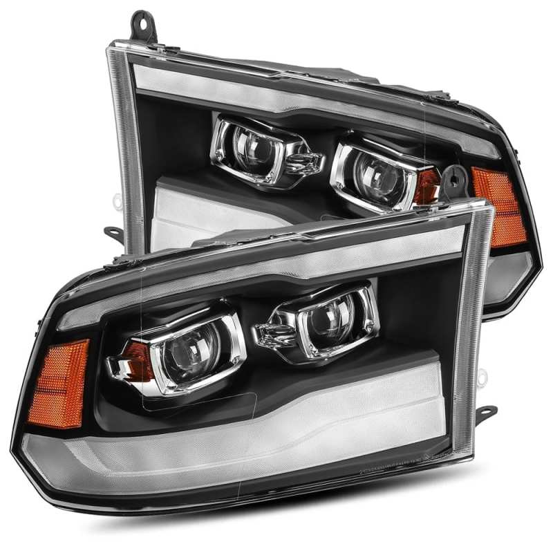 AlphaRex 09-18 Dodge Ram 1500HD PRO-Series Projector Headlights Plank Style Black w/Seq Signal/DRL 880597 *Discontinued