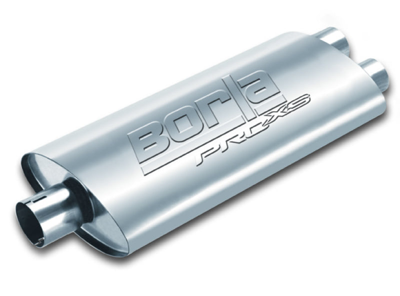FR SPORT Borla Universal Center/Dual Oval 3in In / 2.5in Out 19in x 4in x 9.5in Notched PRO-XS...