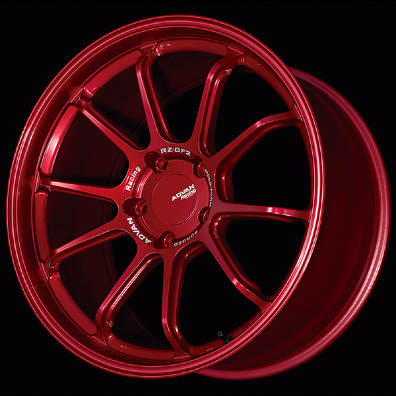 Advan RZ-DF2 for Porsche 20x8.5 / +50 Offset / 5x130 / 71.6mm Bore / Racing Candy Red YAF0H50PCR
