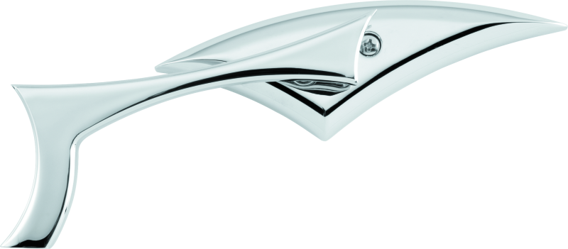 BikeMaster Sickle Mirrors w/10mm/Yam 10mm/HD Adapters - Pair - Aluminum/Chrome 600268