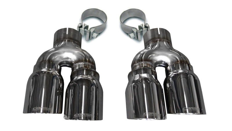 Corsa Performance 16-18 Cadillac ATS 3.6T 4in Inlet / 4in Outlet Twin Polished Tip