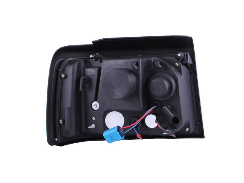 Anzo 1992-1996 Ford F-150 Projector Headlights w/ Halo Black w/ Side Marker