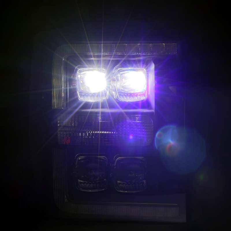 AlphaRex 11-16 Ford F-350 SD NOVA LED Proj Headlights Plank Style Alpha Blk w/Activ Light/Seq Signal 880147 *Discontinued