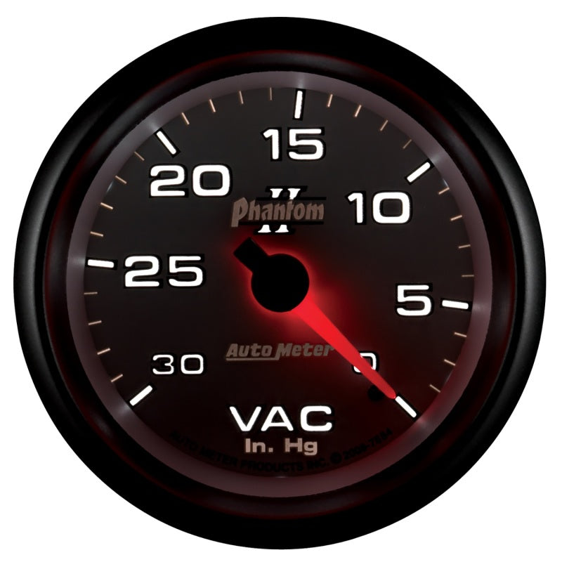 FR SPORT AutoMeter Gauge Vacuum 2-5/8in. 30Inhg Mechanical Phantom II 7884 - View 3