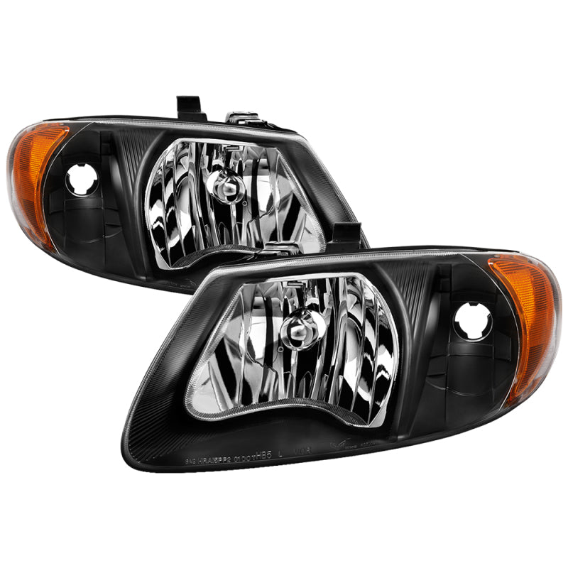 FR SPORT SPYDER Xtune Chrysler Voyager & Grand Voyager 01-03 Crystal Headlights Black...