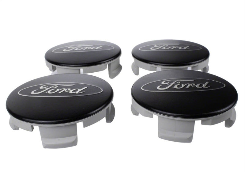Ford Racing Ford Car Black & Chrome Wheel Center Cap Kit - Satin M-1096K-BCS