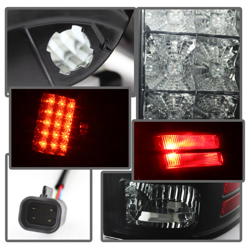 FR SPORT Spyder Dodge Ram 1500 13-14 13-14 LED Tail Lights LED Model only - Blk Smke...