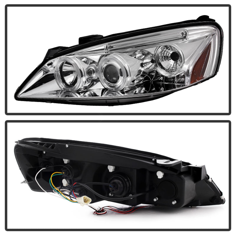 FR SPORT Spyder Pontiac G6 2/4DR 05-08 Projector Headlights LED Halo LED Chrm PRO-YD-PG605-HL-C...