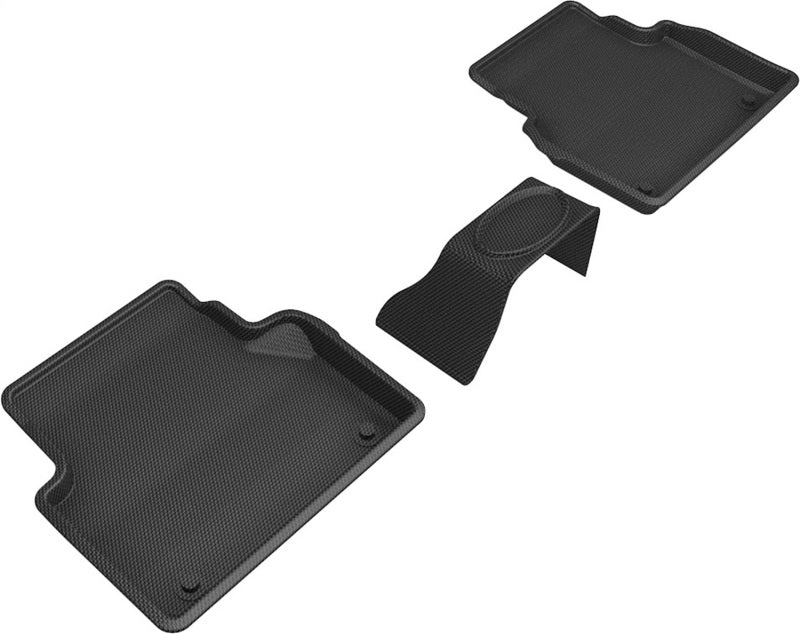 3D MAXpider 19-23 Audi A6/A7 / 21-24 RS6/RS7 Kagu 2nd Row Floormats - Black L1AD05421509