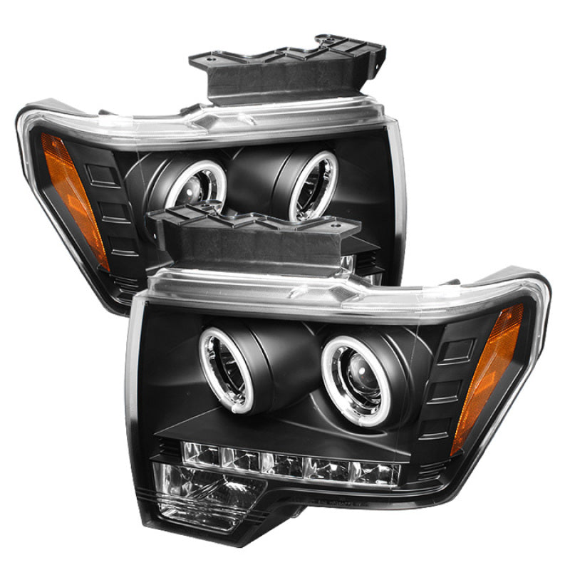 Spyder Ford F150 09-14 Projector Headlights Halogen Model- CCFL Halo LED Blk PRO-YD-FF15009-CCFL-BK 5030108