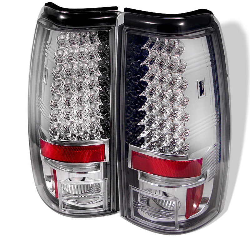 FR SPORT SPYDER Chevy Silverado 1500/2500 99-02 (Not Fit Stepside) LED Tail Lights Chrome...