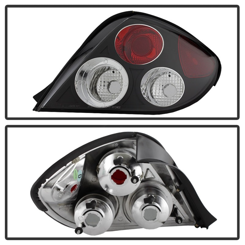 FR SPORT Spyder Hyundai Tiburon 03-05 Euro Style Tail Lights Black ALT-YD-HYT03-BK 5005434 - View 6