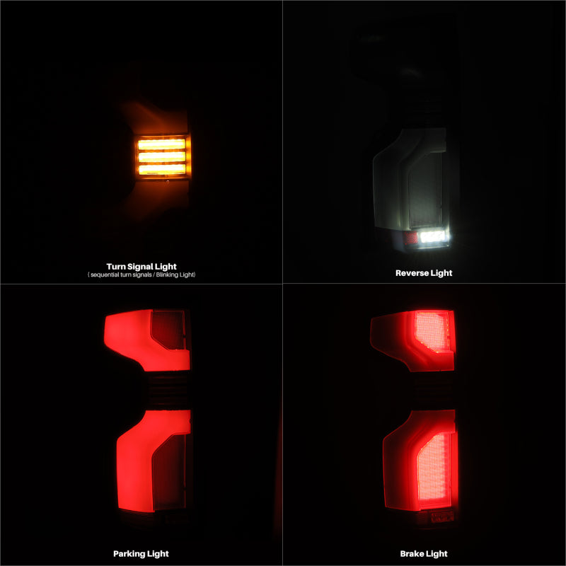 AlphaRex 19-24 Chevy Silverado 1500 / 20-24 2500HD/3500HD LUXX-Series LED Tail Lights Black 620088 *Discontinued