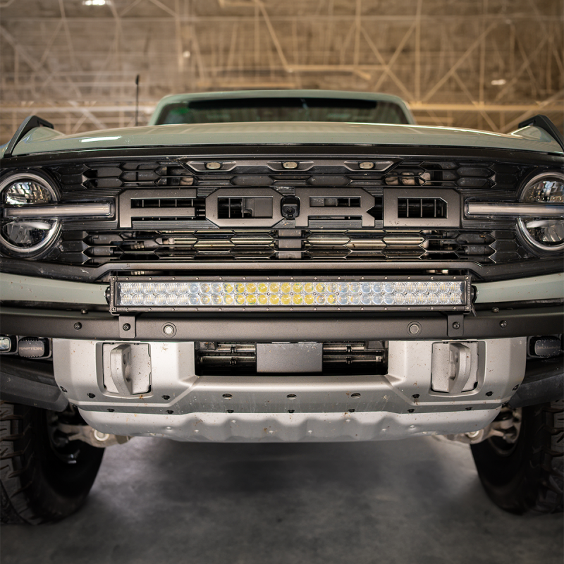 Cali Raised LED Cali Raised 2021+ Ford Raptor Bumper Light Bar Mounting Kit - 5D Optic Osram 32In DualRow Bar Combo CR4025